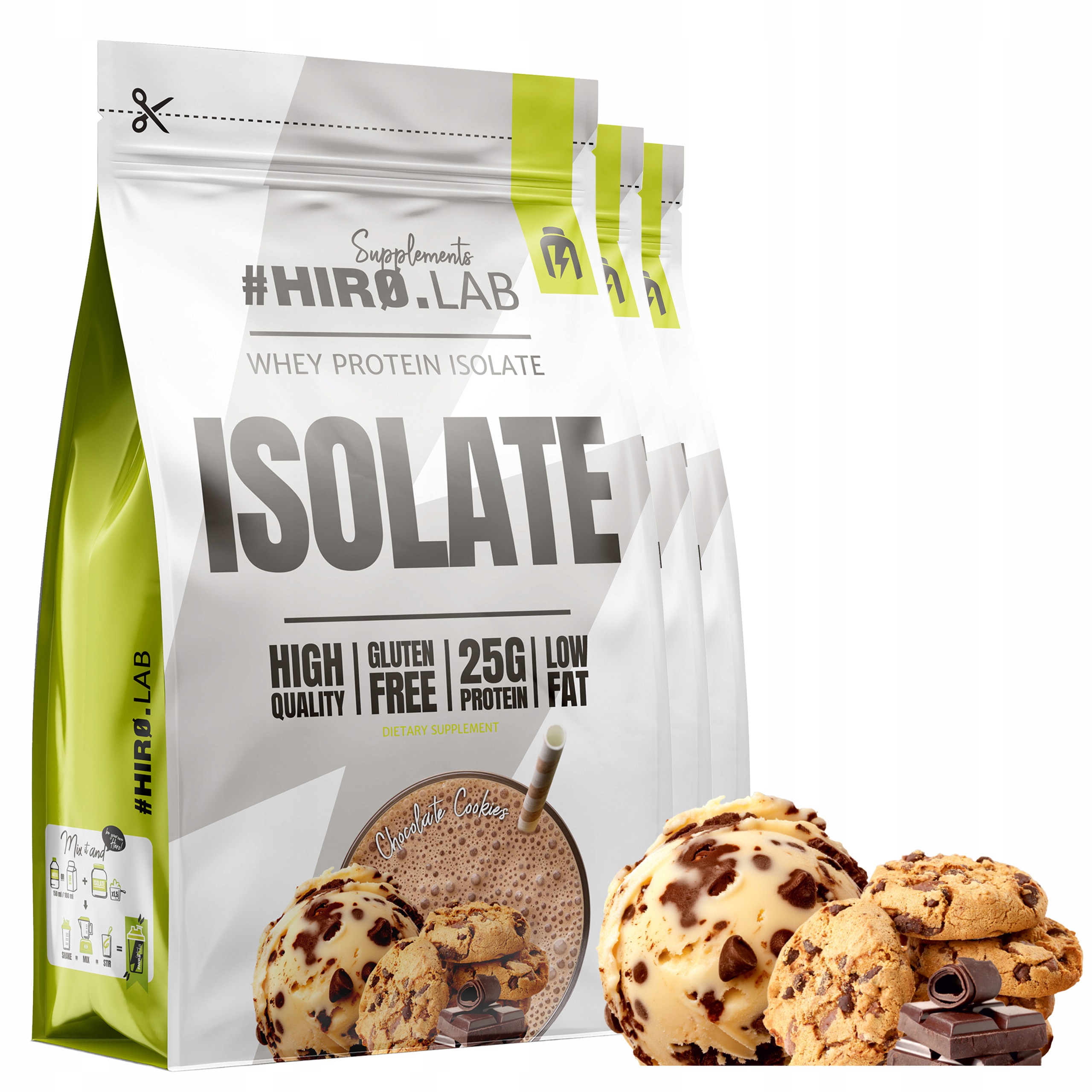 3x Izolát Whey Protein Wpi Isolate Protein bílkoviny 700 g Doplněk Stravy Hiro