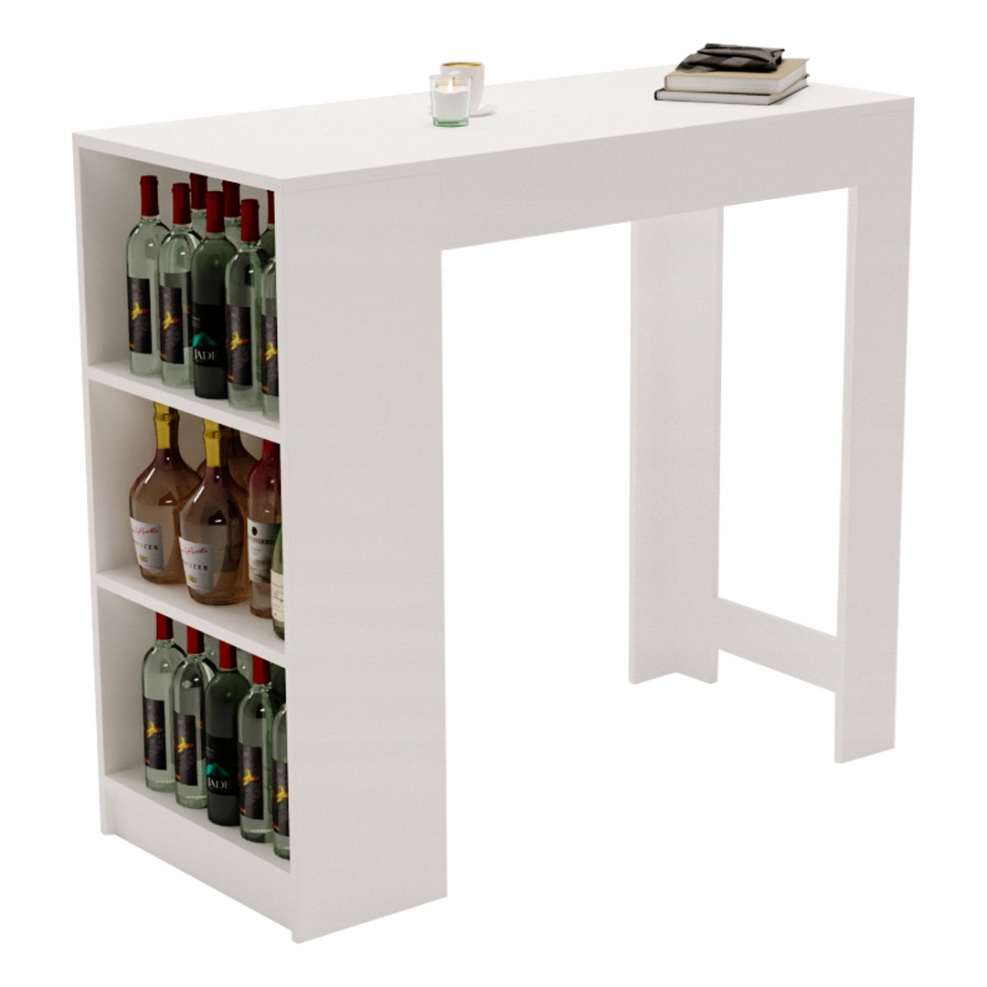 Barový stůl Bar Karo stolek ostrov kuchyně bílý