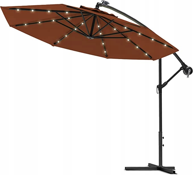 

Parasol Ogrodowy Led Ø350 Kolor Brązowy