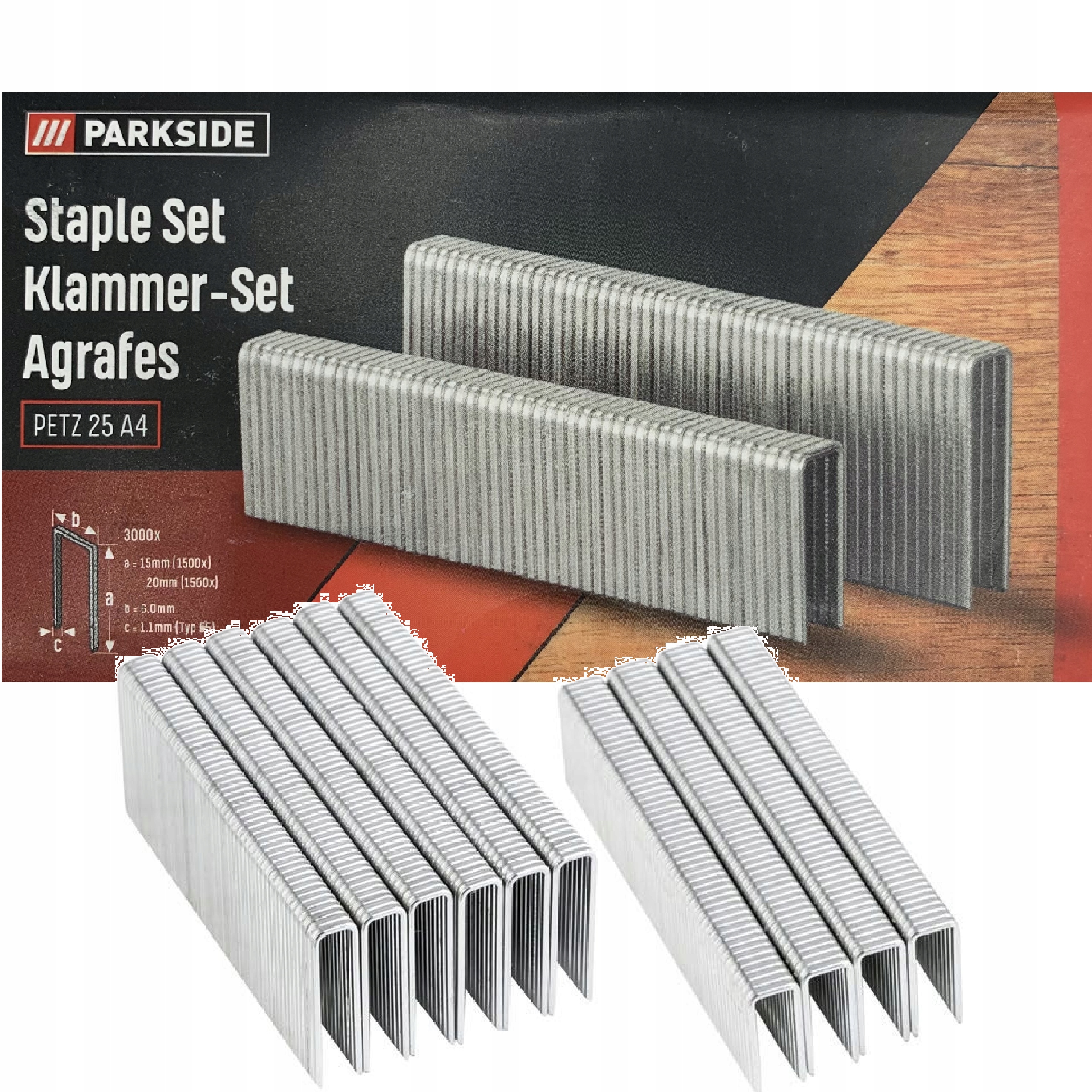 

Zszywki typ 55 do Parkside Pet 25 długości 15/20mm