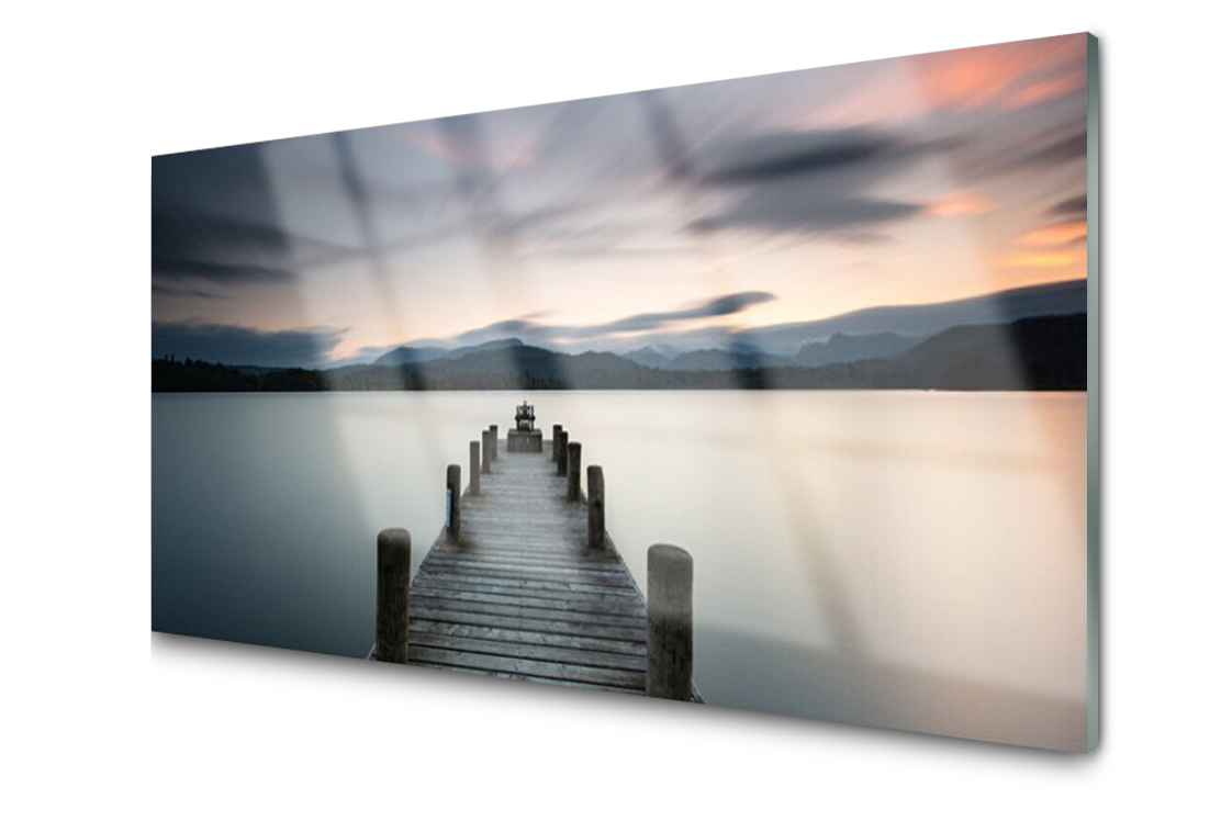 

Panel szklany dekor Most Morze 140x70 + Klej