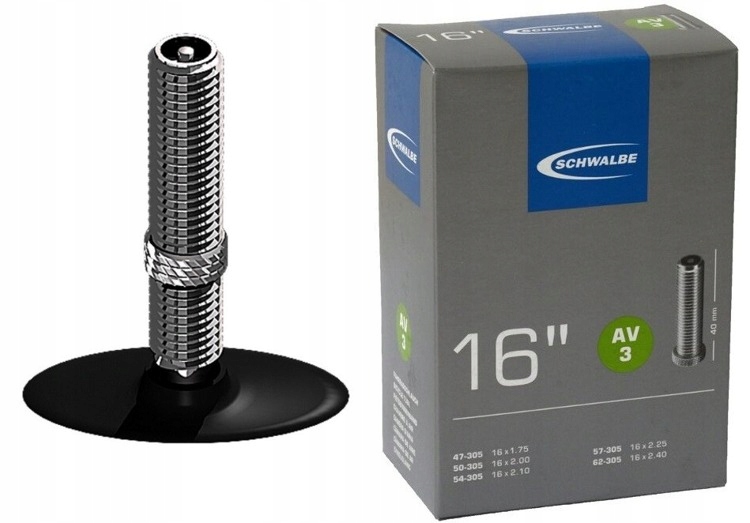 

Dętka Schwalbe 16 x 1,75 2,5 32/47-305/349 Av 3