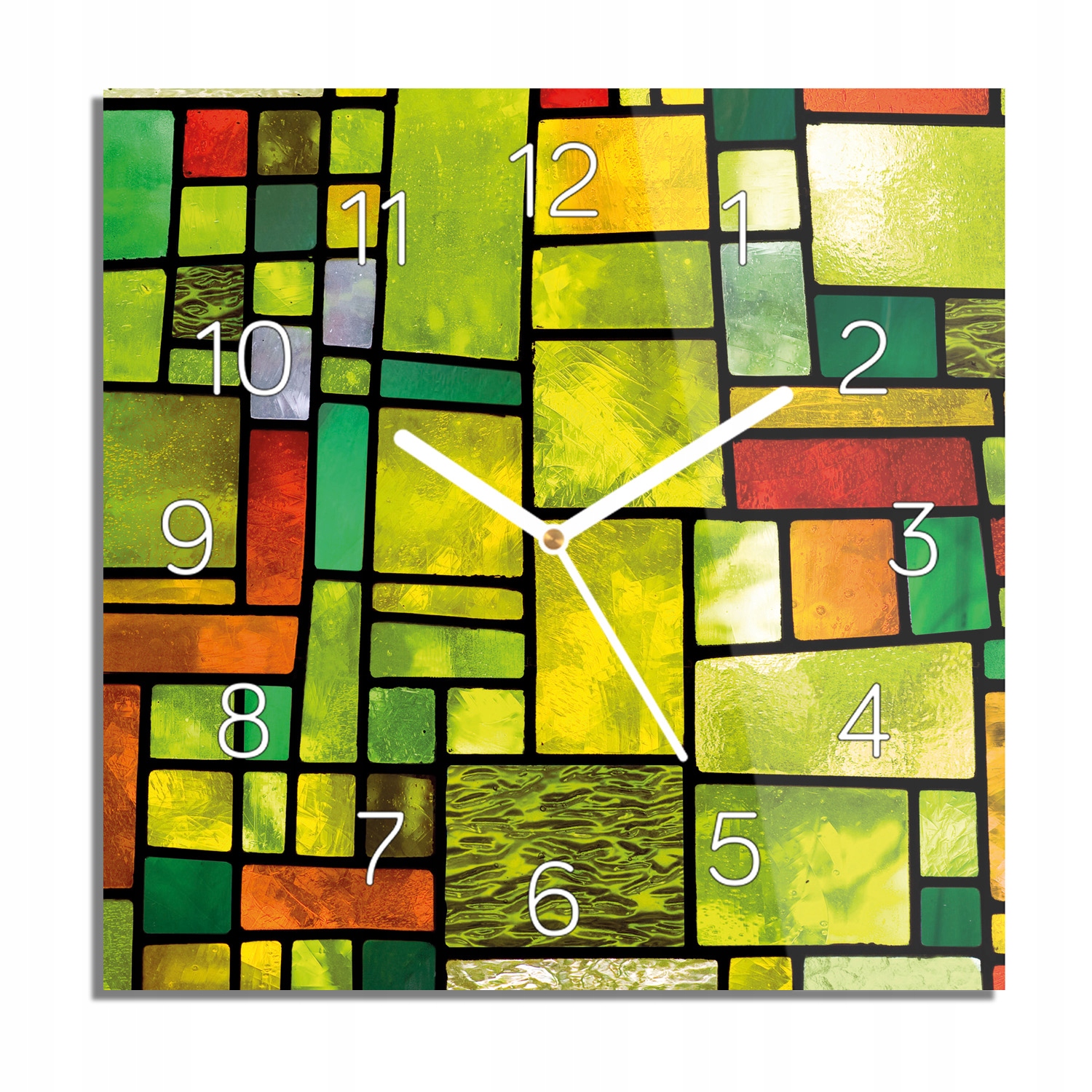 

Witraż okno szkło zegar szklany do jadalni 30x30