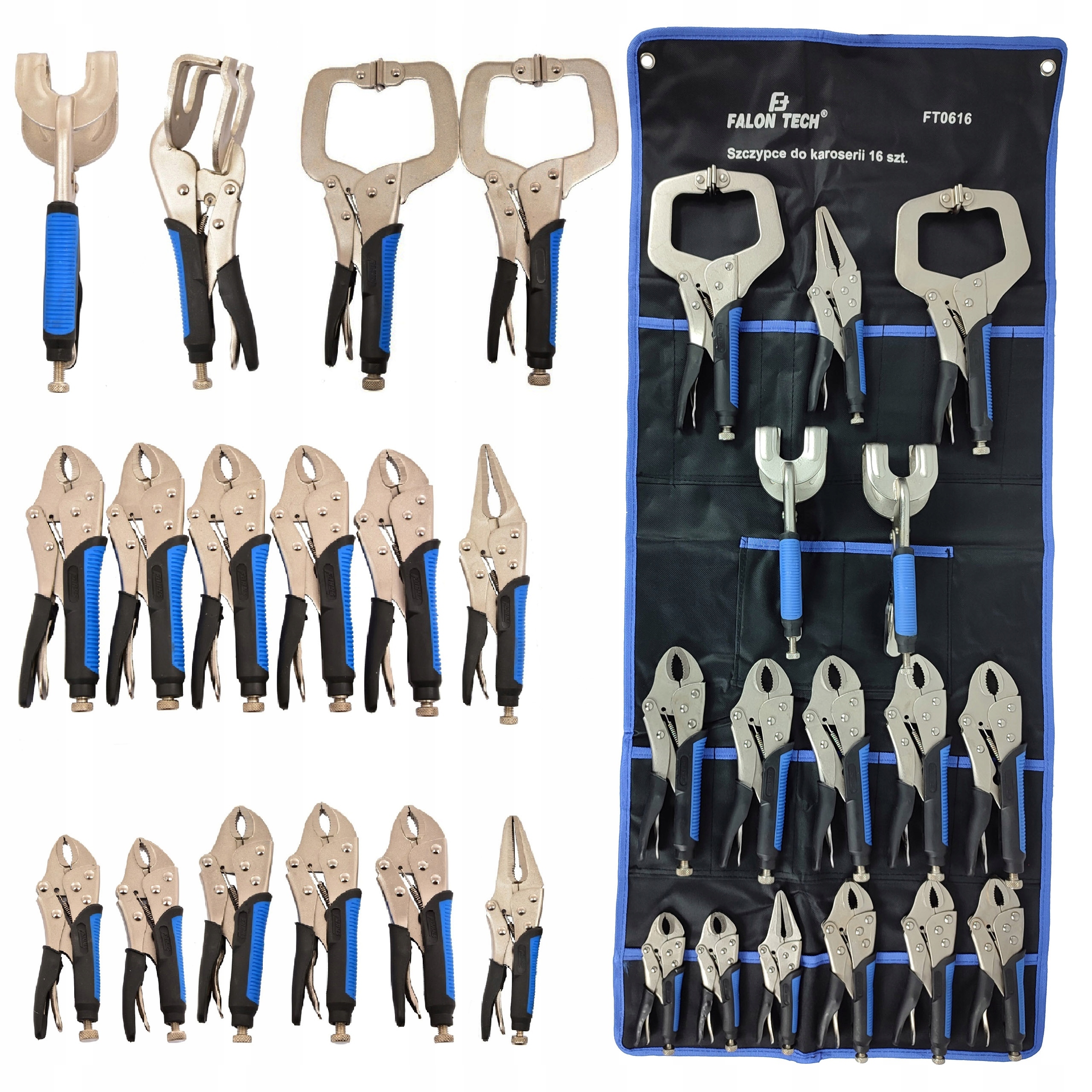 Samosvorné Klempířské Kleště Na Karoserii, Sada 16 Ks