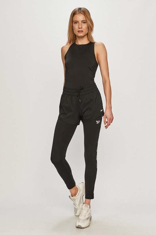 Legginsy bawełniane z lampasem Reebok Xs