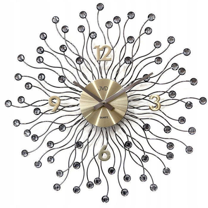 Efektný Nástenný Hodinový Stroj S Kryštálikmi Jvd HT116.3
