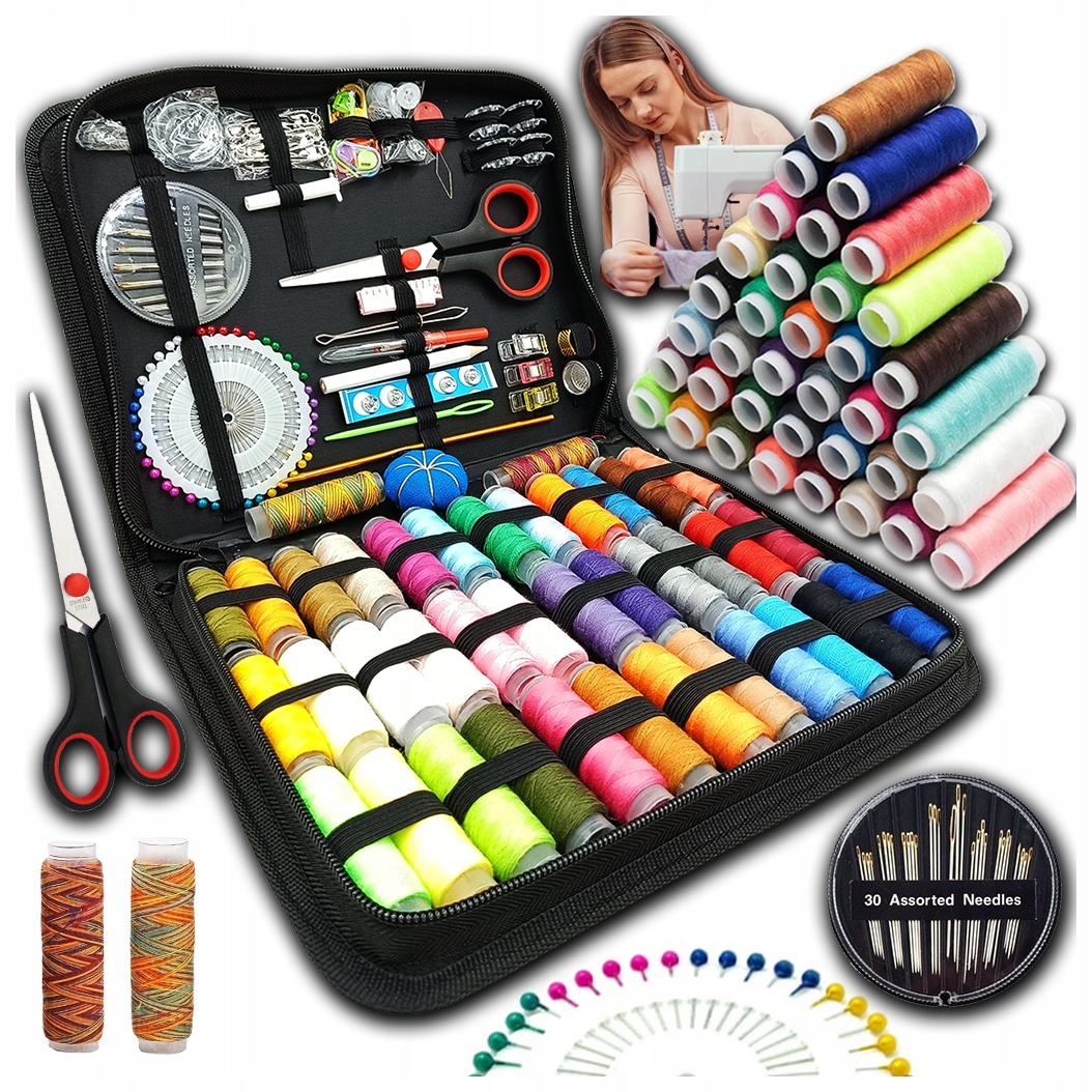 Velká Krejčovská Sada XXL 226 El Nitě Jehly Organizér Na Šicí Příslušenství