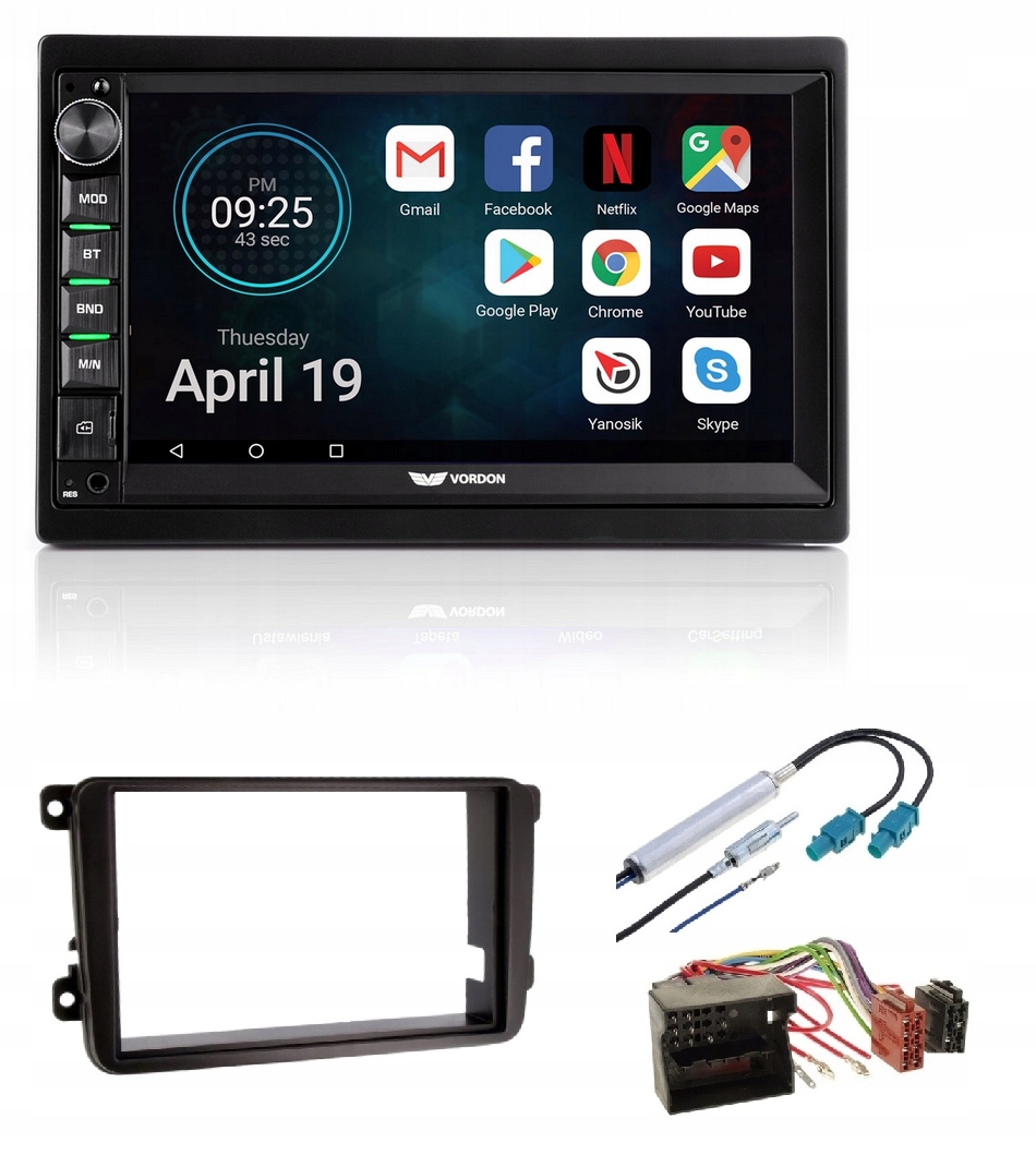 Vordon AC-8290 Rádio CarPlay Bluetooth Vw Passat B6 Golf 5 Cúvacia kamera