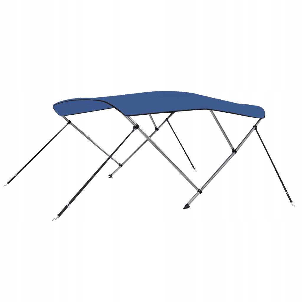 Bimini, daszek do łodzi, 3 pałąki, niebieski, 183x