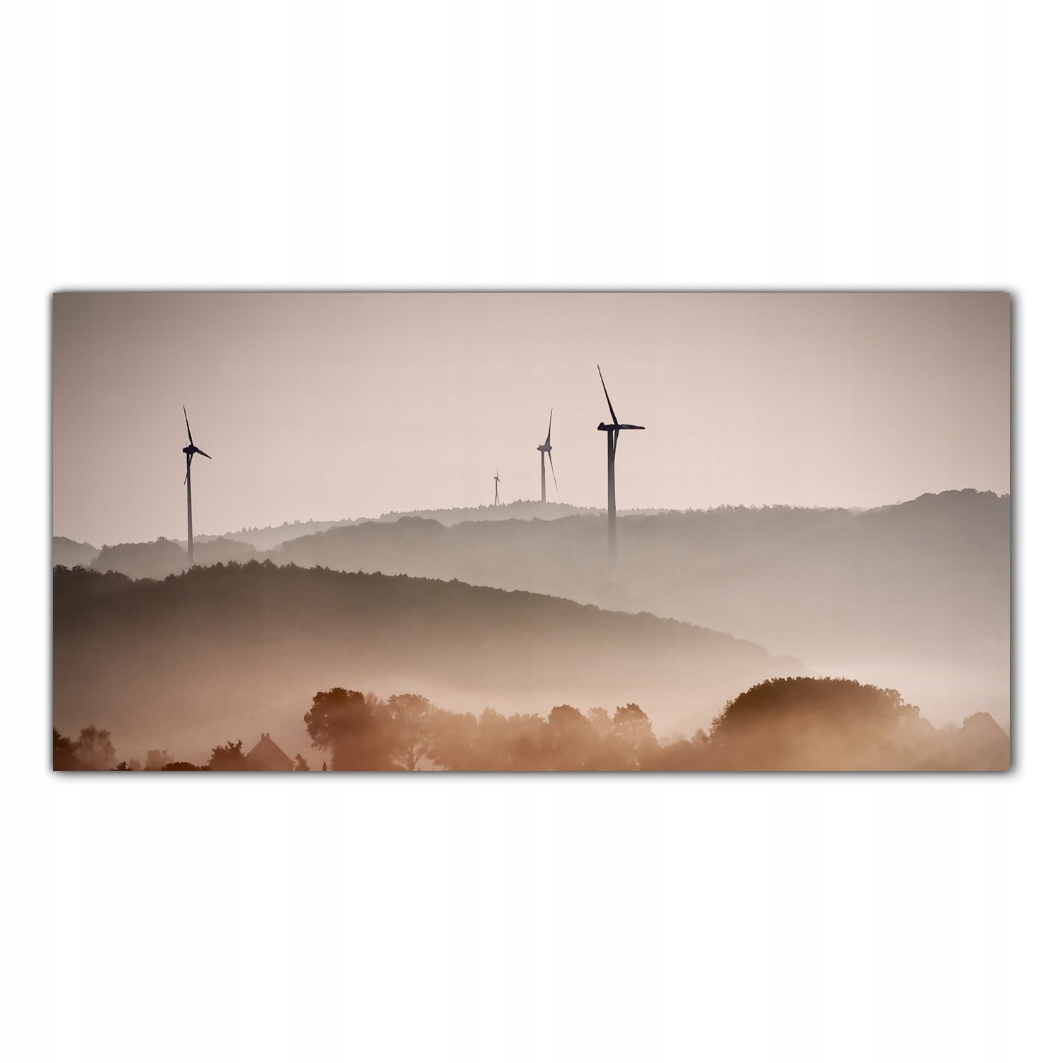 

Obraz Szklany Foto-obraz Młyn Mgła Wioska 100x50