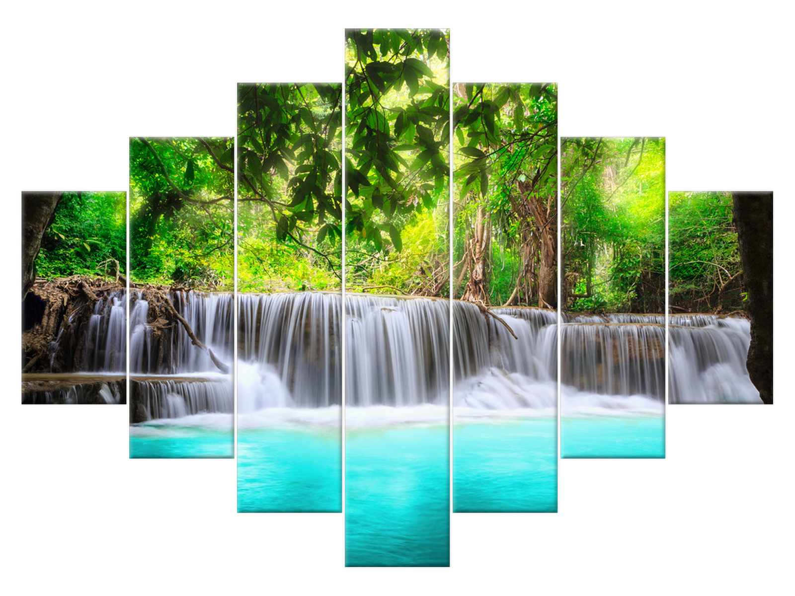 

Obraz 210x150 Pejzaż Lazurowy wodospad Drzewo