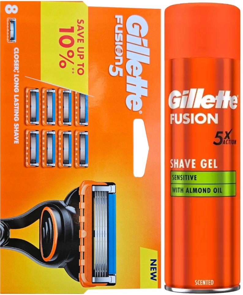 Gillette Fusion5 gel 200 Ml 8 břitových vložek