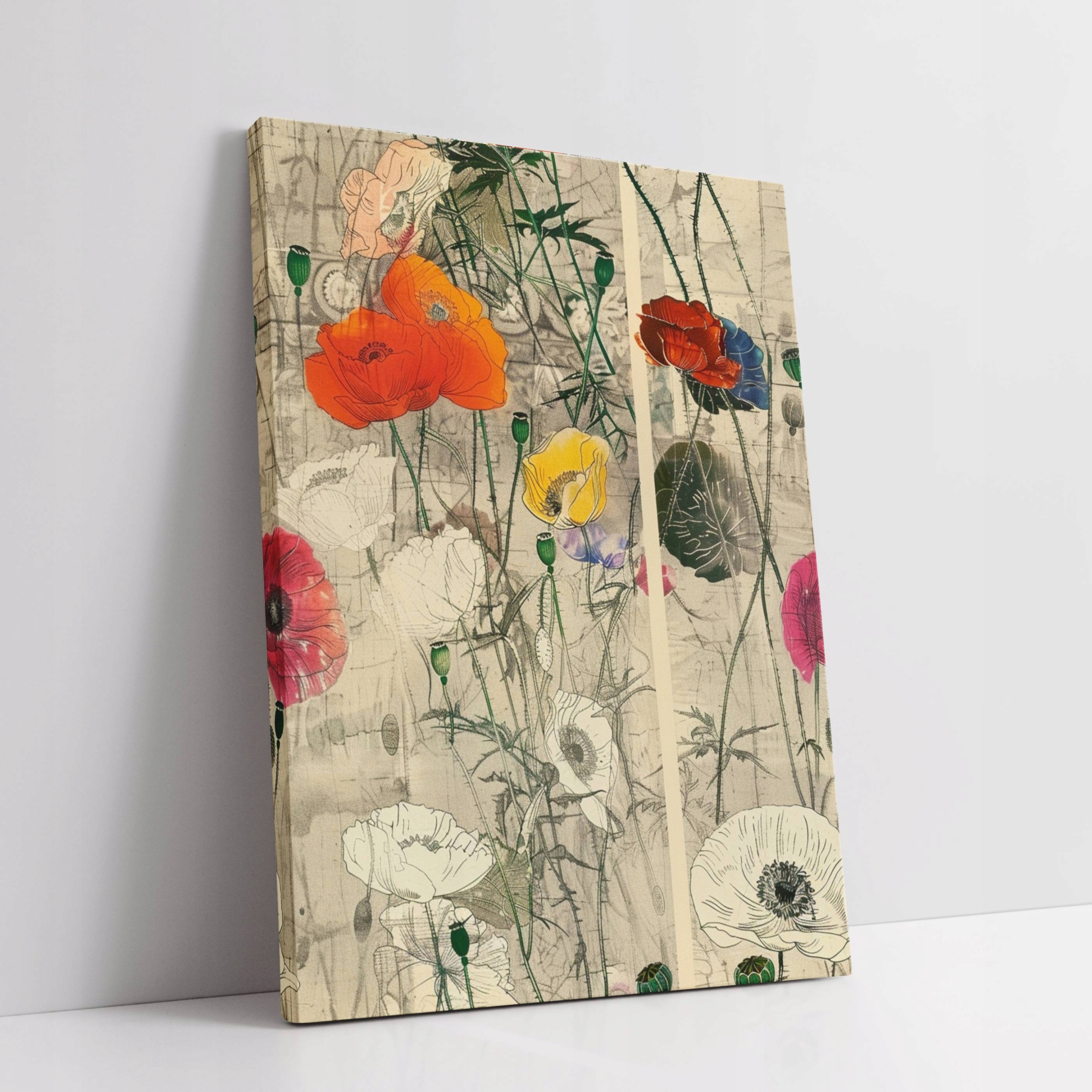 Obraz na plátně Zahrada máků květiny minimalismus do domu obývacího pokoje 90x120