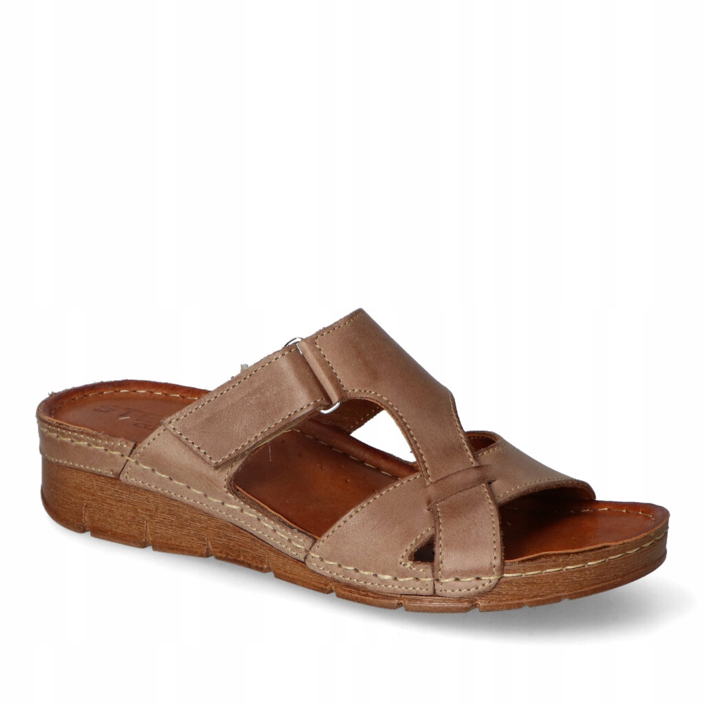 Dámské kožené Nazouváky Stella Cappucino 41