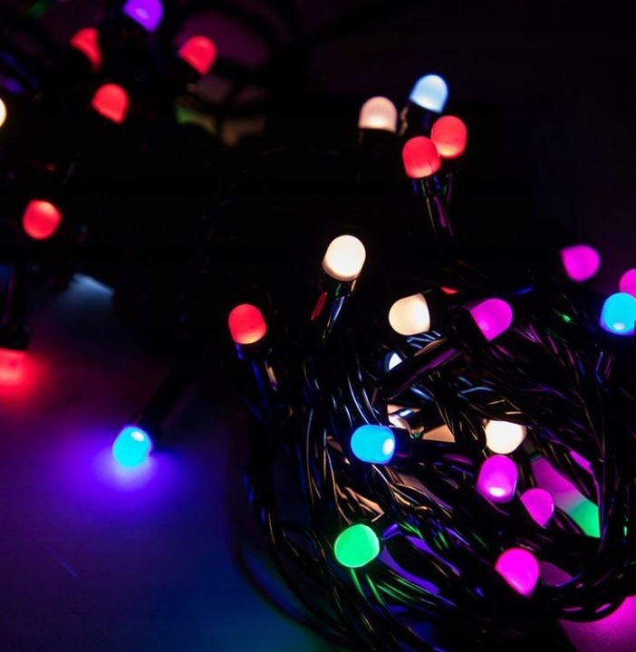 Vánoční Osvětlení Na Stromeček 250 Led Perlové 50 M Barevné