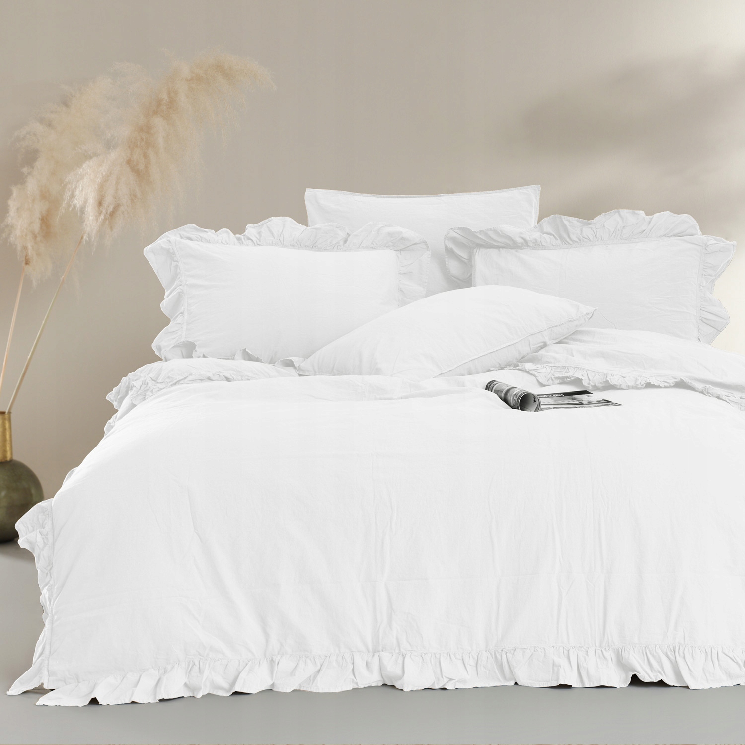 Posteľná Bielizeň Optic WHITE/160x200(P) Stonewashed