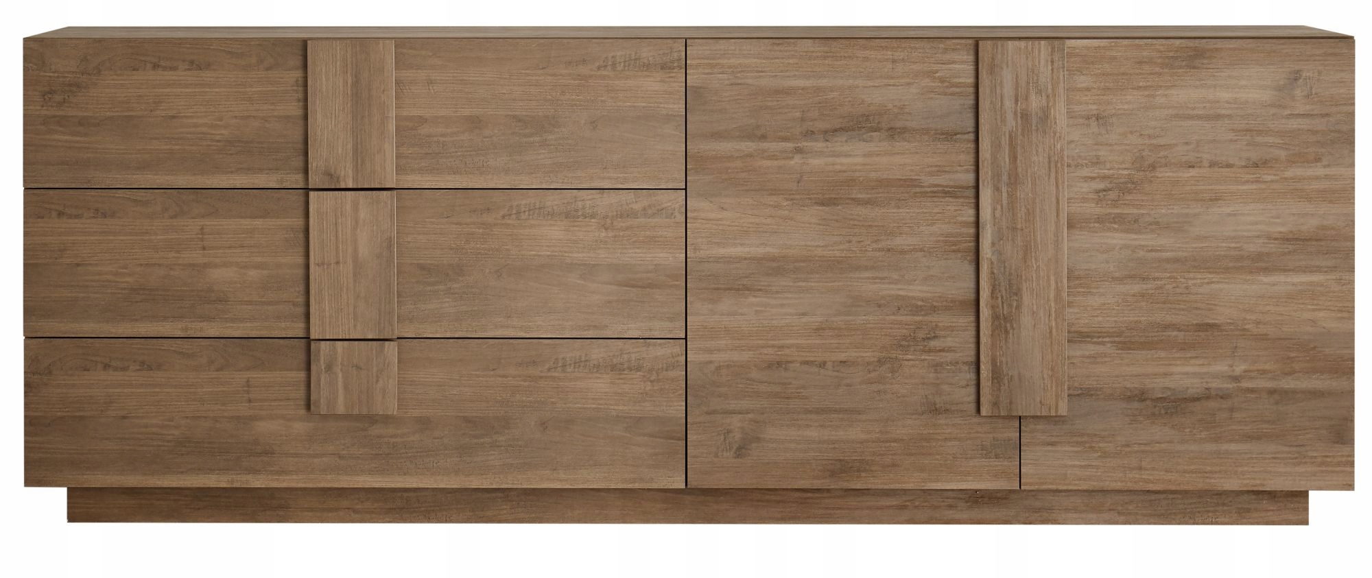 Komoda Włoska dwudrzwiowa z Szufladami Laminat Dąb Mercure 241 cm Vigo