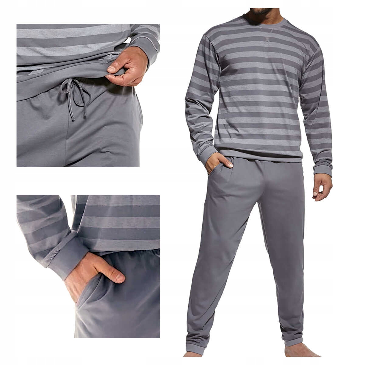 Cornette Pyžamo Loose9 117/160 grafitové L