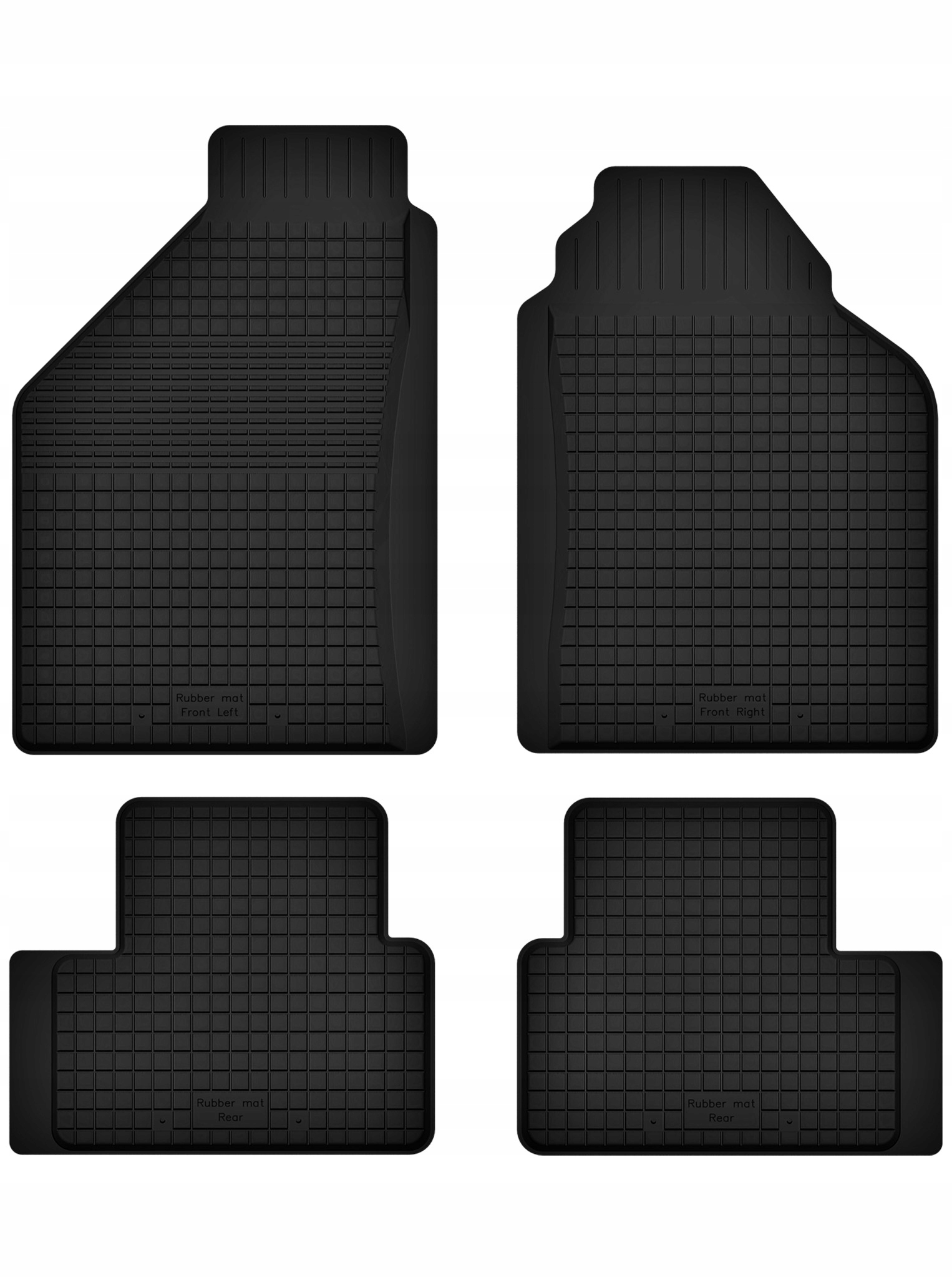 Dywaniki Samochodowe Gumowe Komplet do Fiat Punto II Korytkowe Czarne
