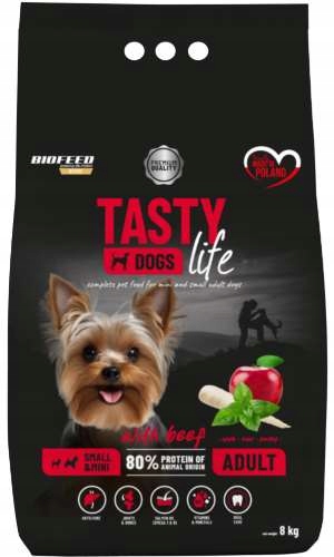 Tasty Dogs Life s hovězím masem 8 kg (mini a malé)