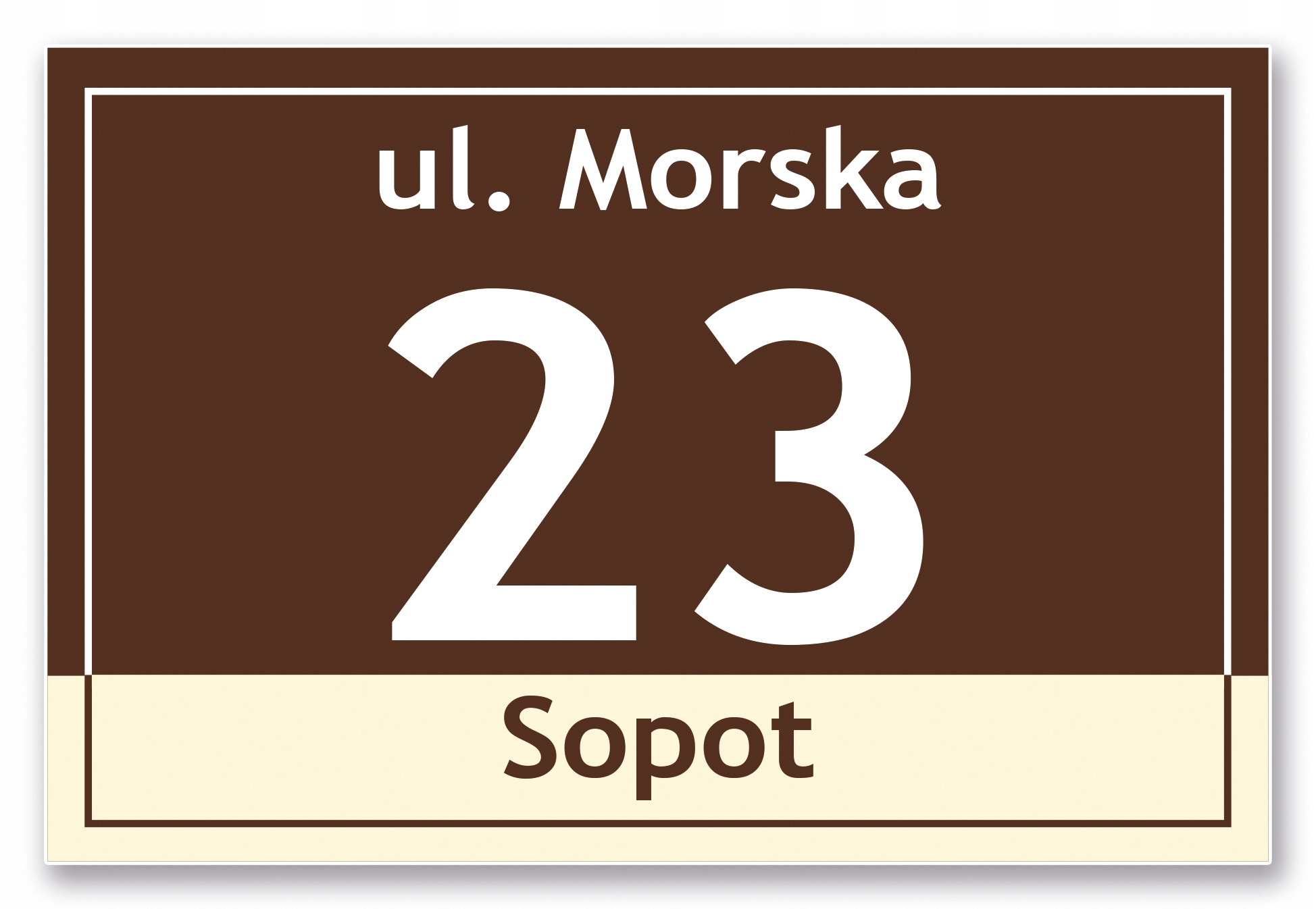 TABLICZKA ADRESOWA z numerem domu ALUMINIOWA 30x20