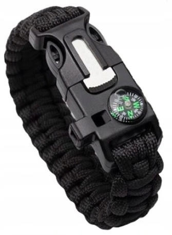 

Bransoletka Survival 5w1 Paracord Krzesiwo BR003