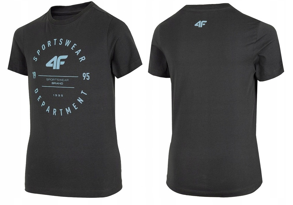 

4F Koszulka Chłopięca T-shirt JTSM003 158 Antracyt