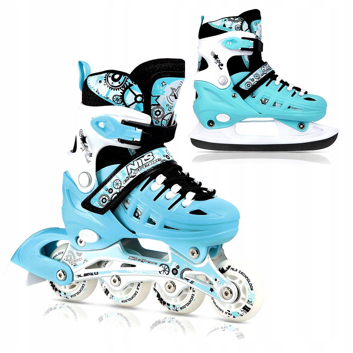 Да, конечно, 4w1 Роликовые Коньки Коньки 35-38 Регулируемые