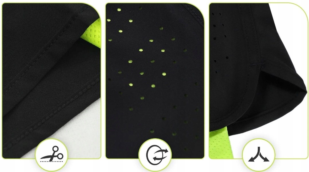 SPODENKI SPORTOWE DO BIEGANIA ARSUXEO NA ROWER SZORTY SIŁOWNIĘ ROWEROWE r L Fason 2w1 (spodenki z getrami)