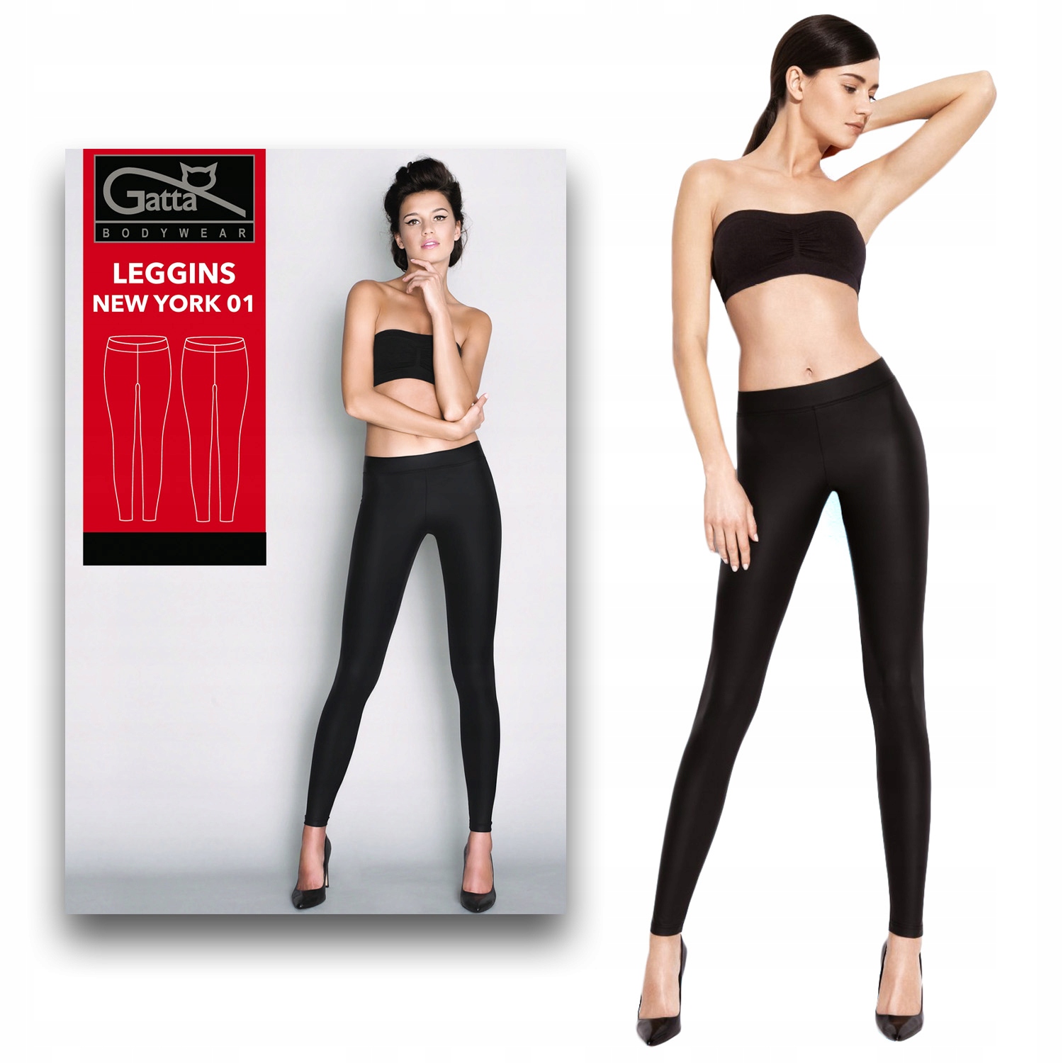 

Legginsy eco skóra Gatta New York 01 r M
