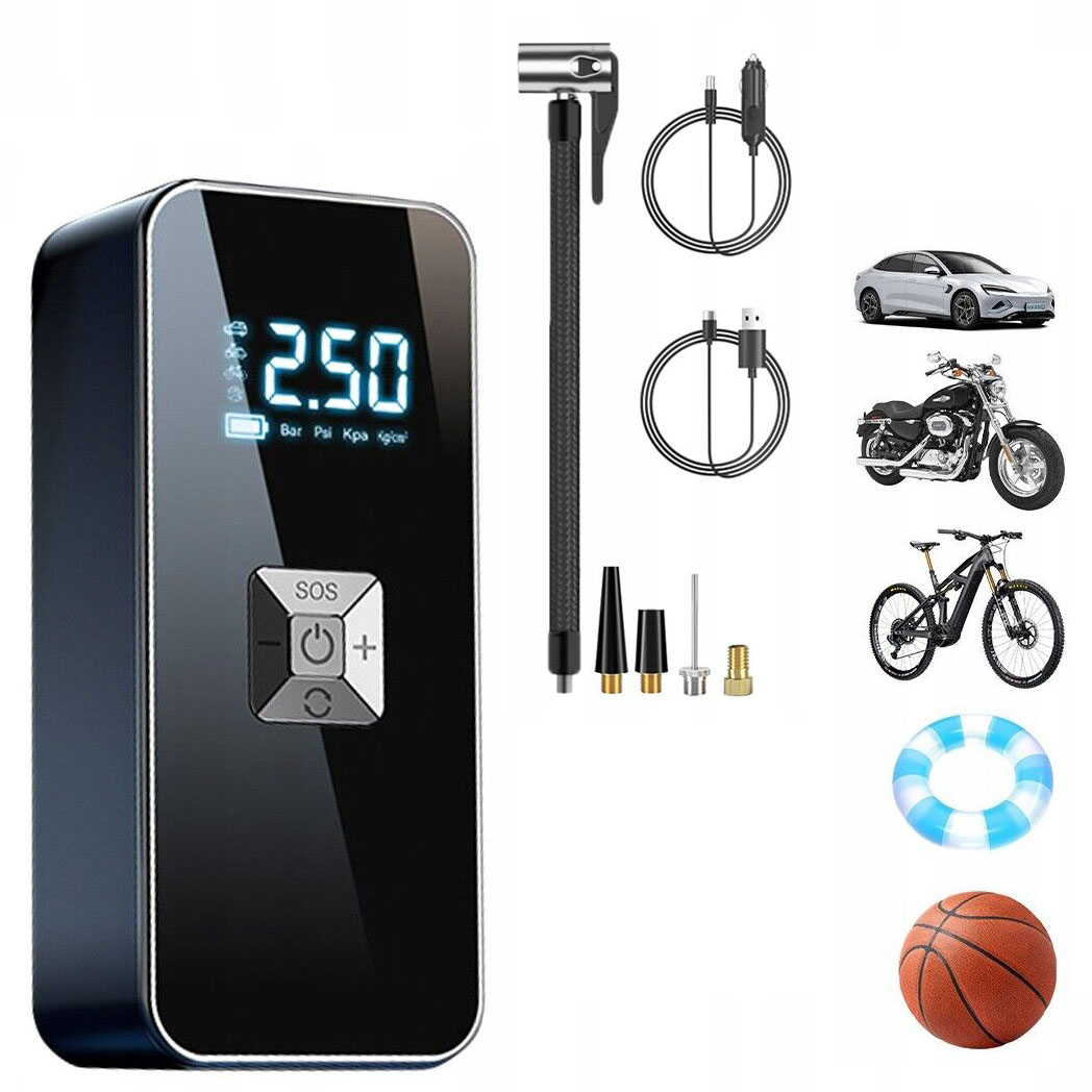Bezprzewodowa Przenośna Pompka Elektryczna Samochodowa Rowerowa Kompresor