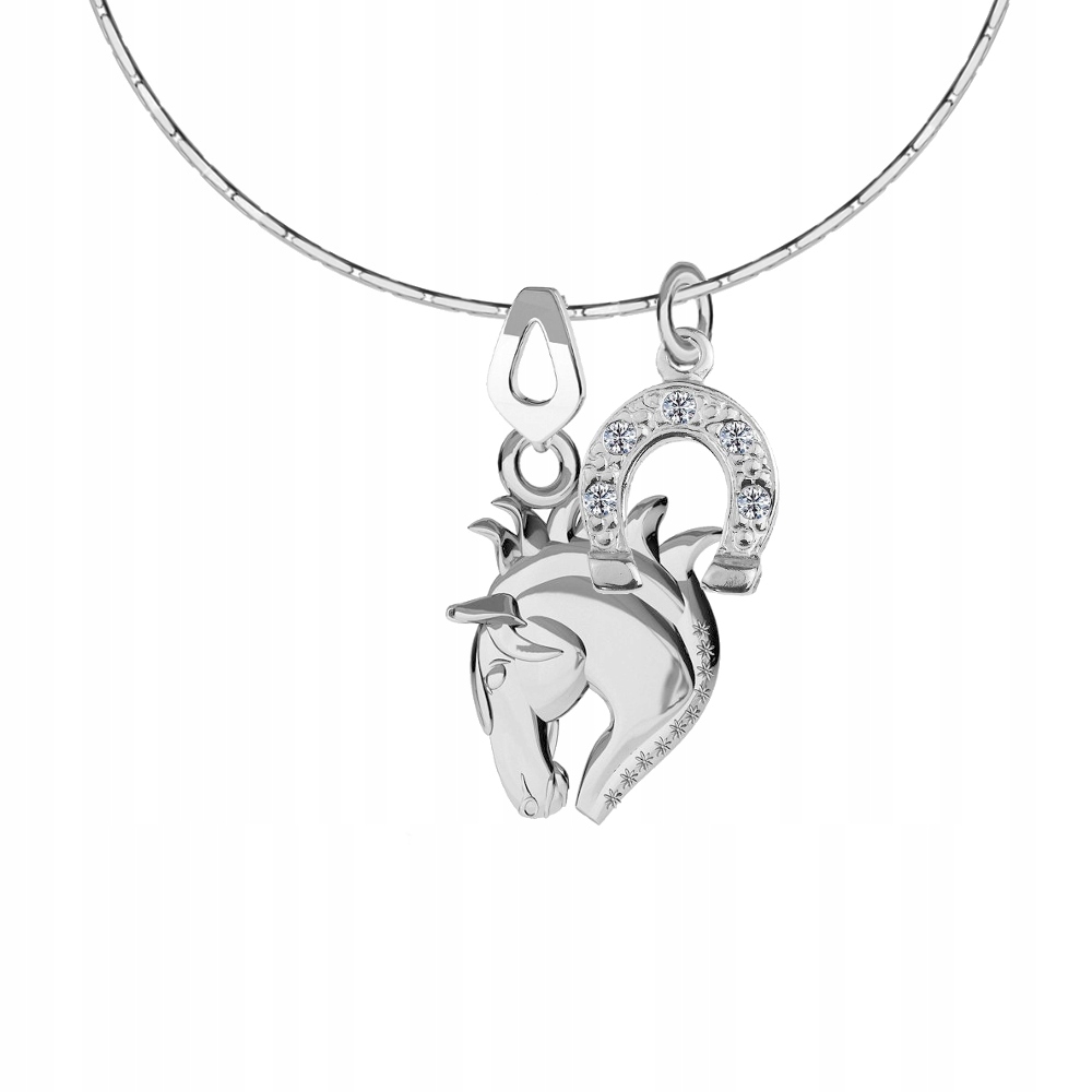 

Srebrny Naszyjnik Koń Podkowa srebro 925