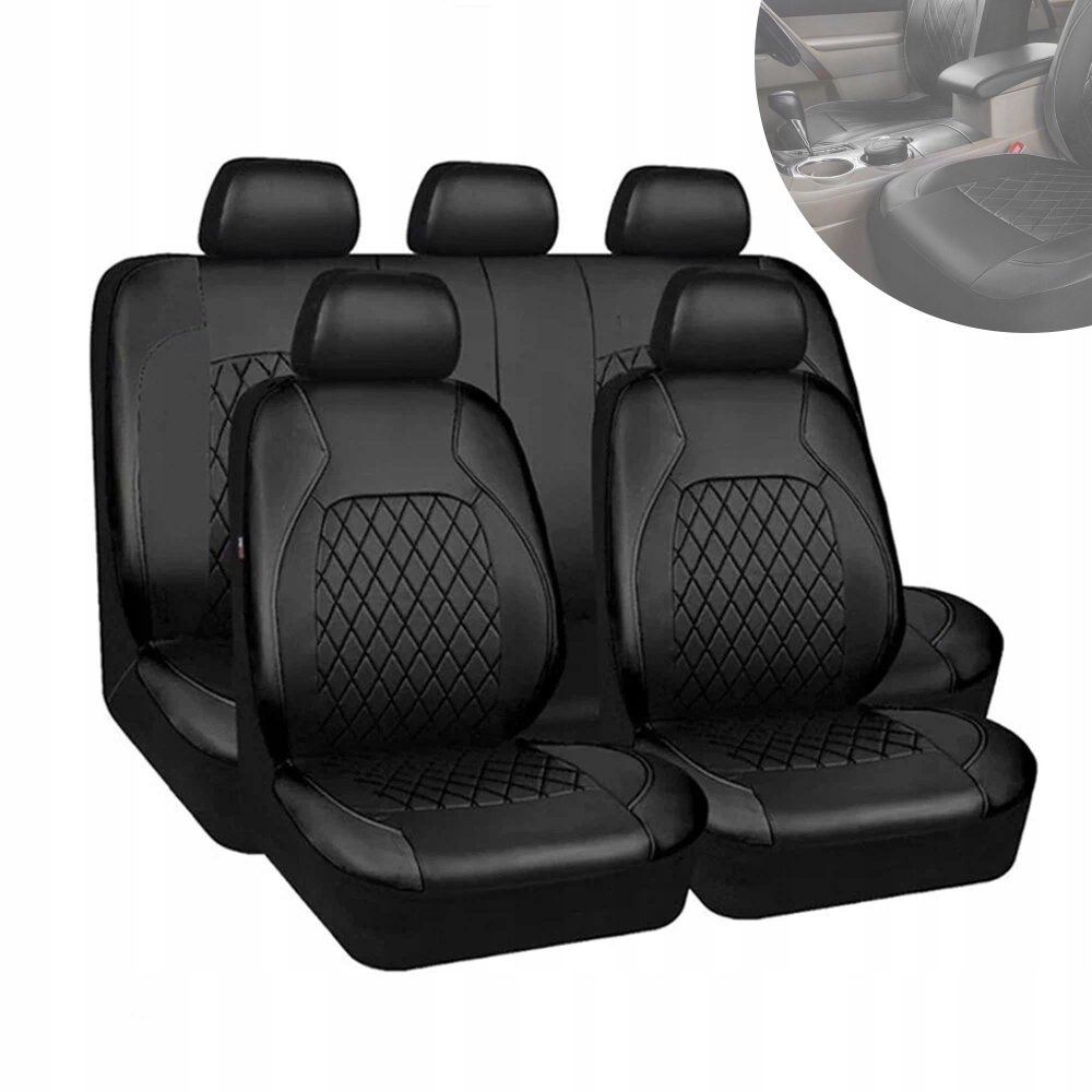 Pokrowce Skórzane Na Fotele Samochodowe Siedzenia Eko Skóra Komplet Nowy