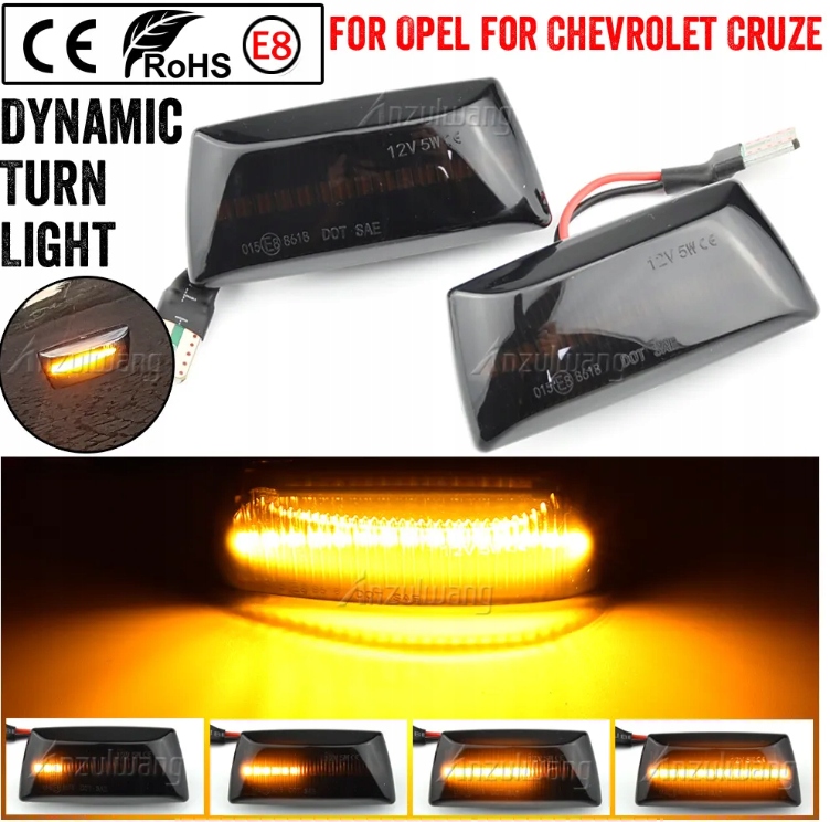 MIGACZE DYNAMICZNE LED Opel Insignia Astra H Zafira B Corsa D Chevrolet Cru Numer katalogowy części D0190 (X)