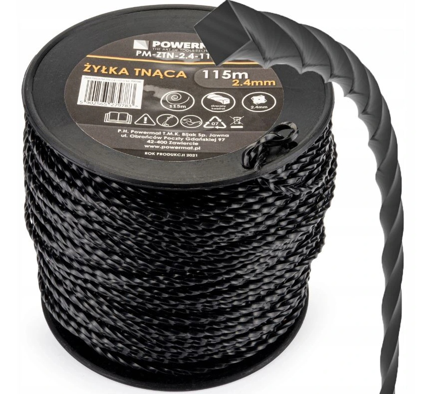 

Żyłka tnąca Powermat PM-ZTN-2.4-115T 2,4mm 115m