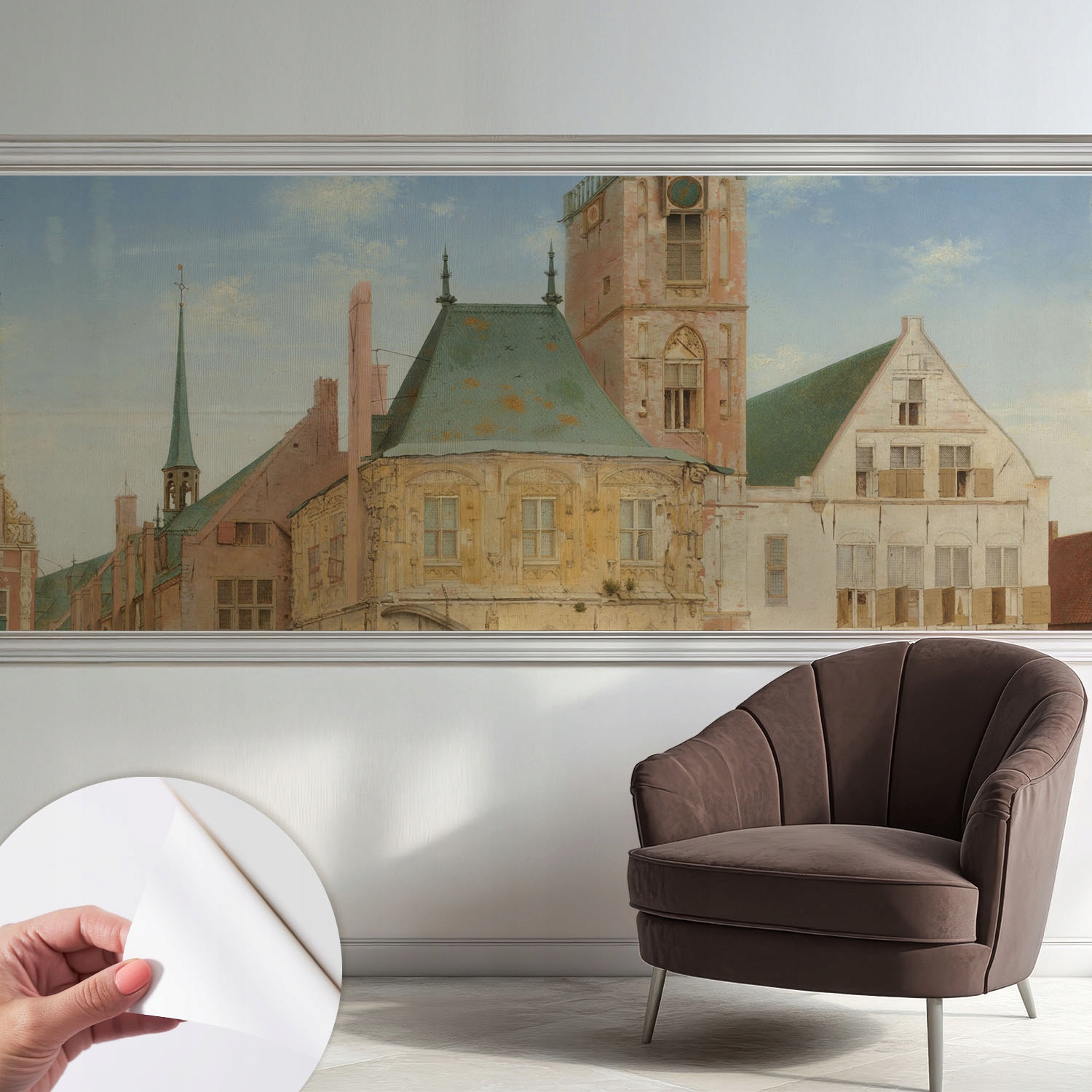 Módní Samolepicí tapeta na zeď Dýha Historická radnice 250 x 104 cm