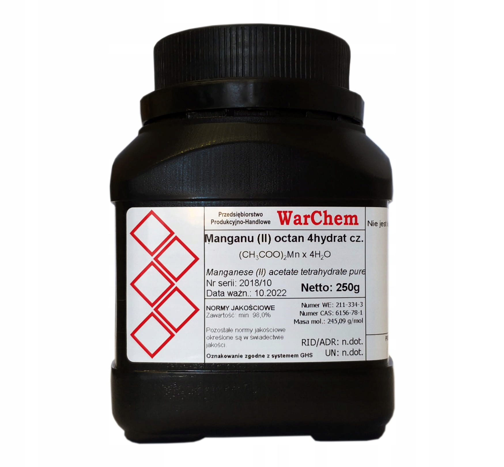 

Octan Manganu (II) 4hydrat czysty 250g