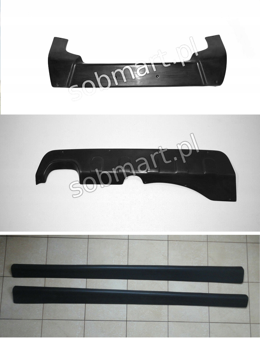 Přední krytka prahy difuzér zadní pro Volvo XC90 2002-2005 Set