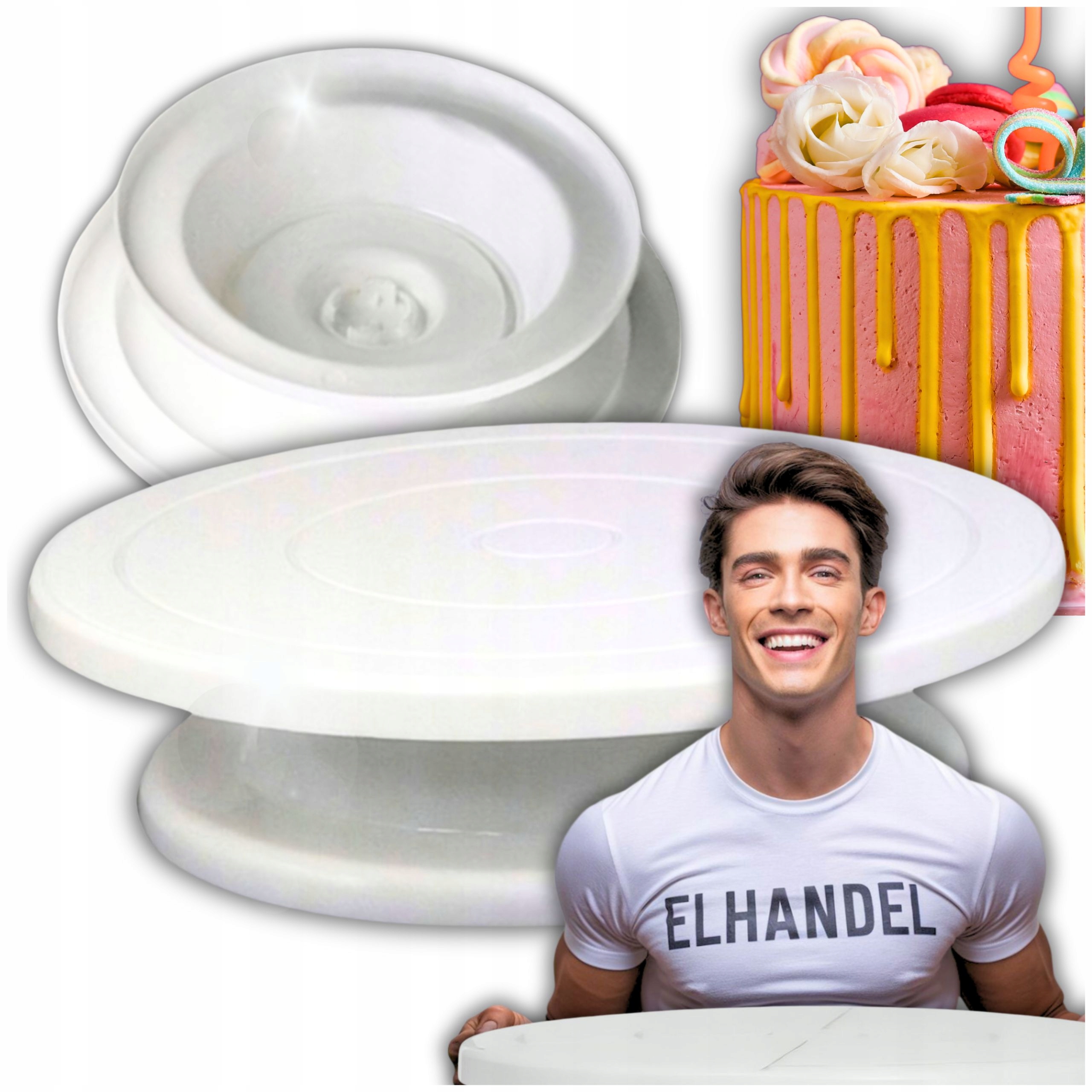 PATERA OBROTOWA NA CIASTO TALERZ OBROTOWY PATERA DO TORTU 28cm STABILNA EAN (GTIN) 5904541001128