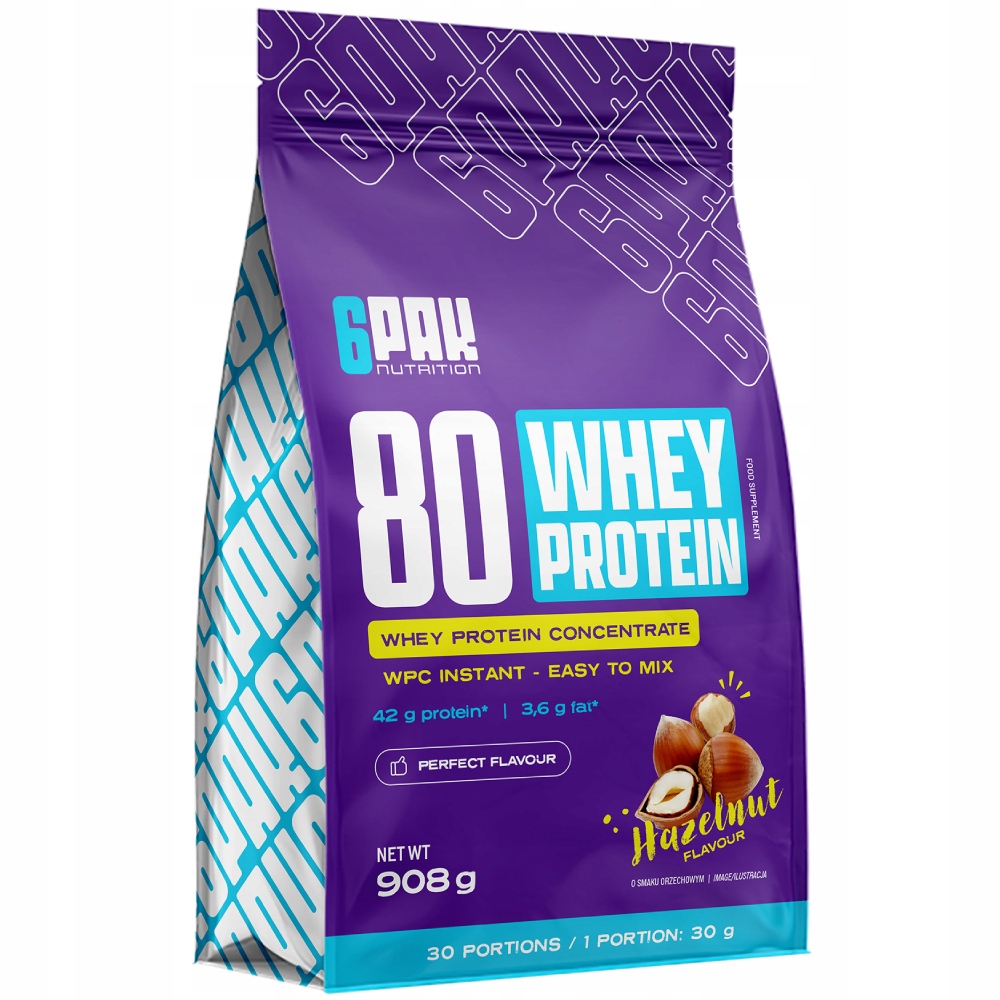 Balení 6 Kusů 80 Whey Protein 908G Wpc Instant Bílkoviny Masa Protein Koktejl