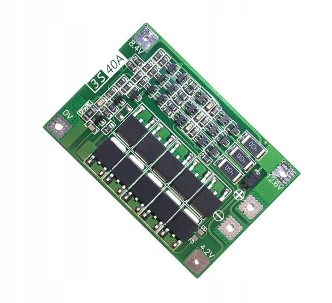 Moduł Bms 3S 40A do Akumulatorów Li-Ion Li-Po Balance 12,6V Ogniwa Baterie