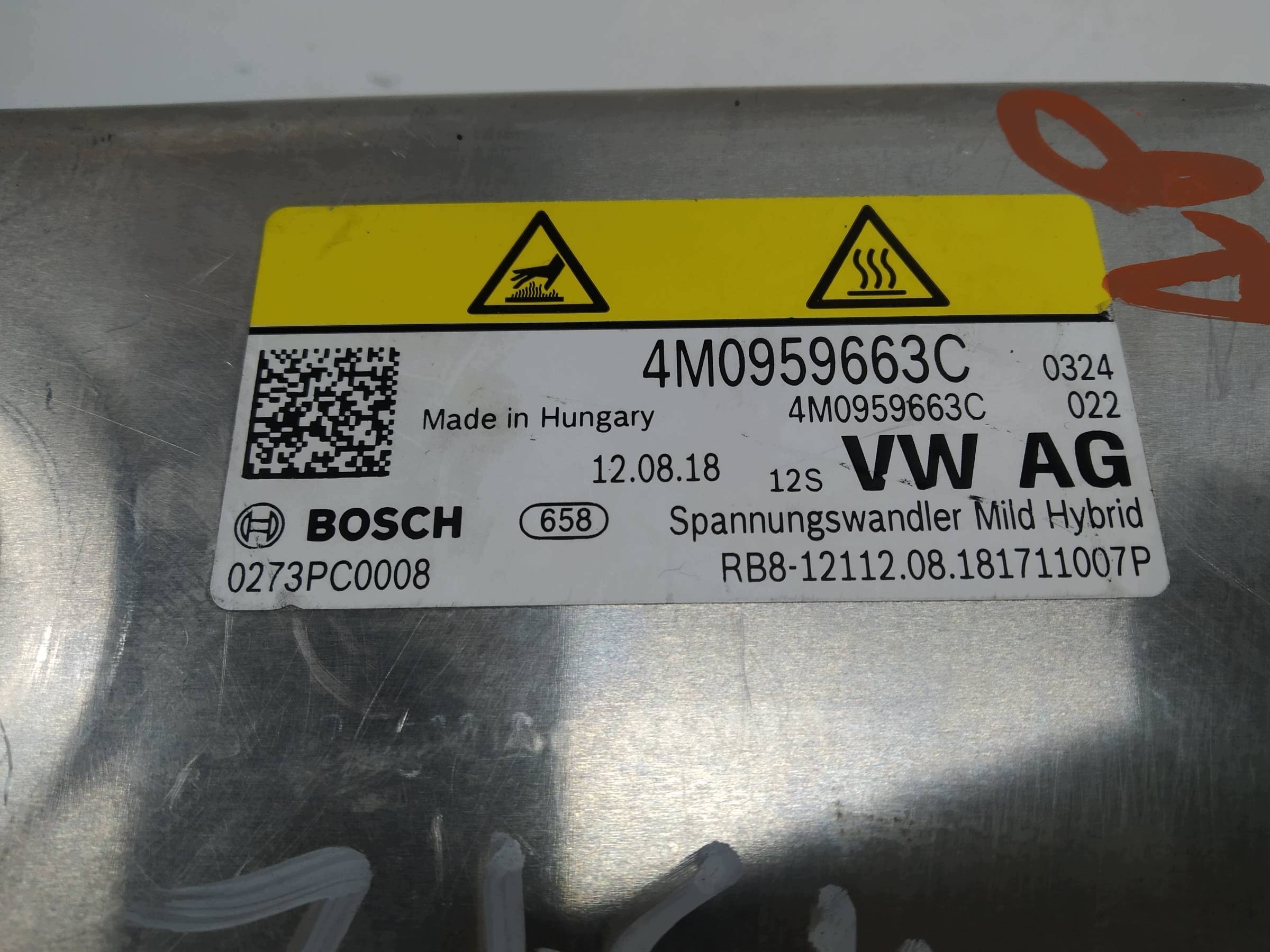 modulo INVERTER centralina di tensione 4M0959663C Audi A7 II (2018-2025) C8