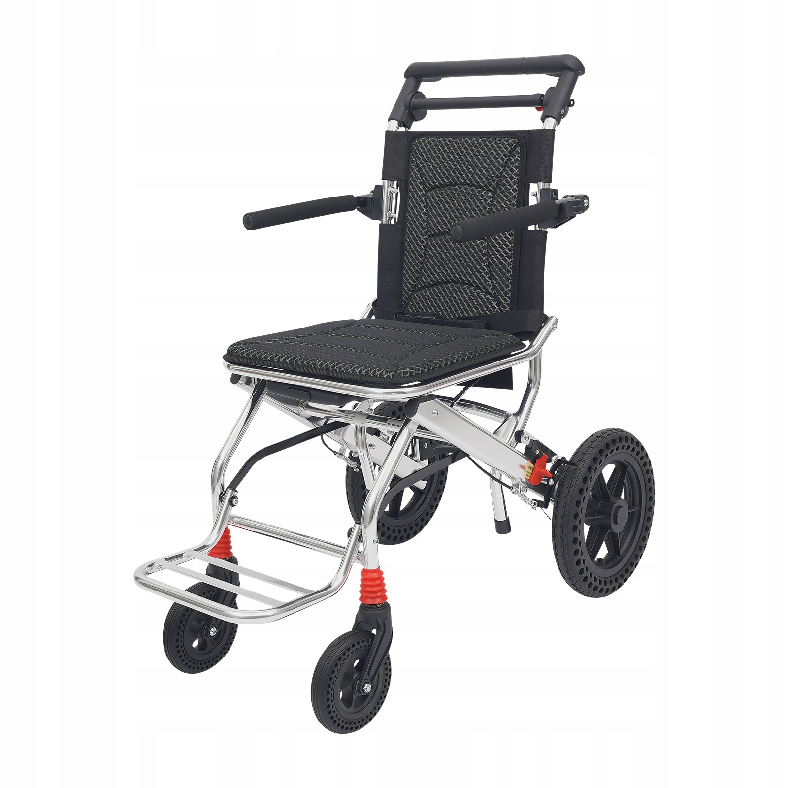 Składany Wózek Inwalidzki Aluminiowy Udźwig 100 Kg 90 X 60 X 95 CM