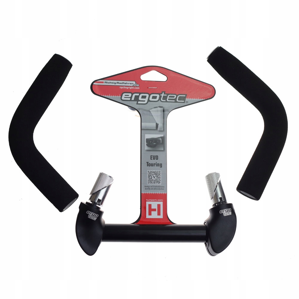 Ergotec EVO Touring L rogi rowerowe black Długość 1 mm