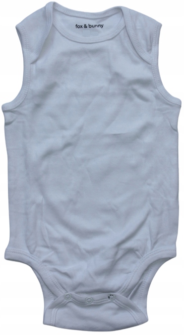 

Sinsay białe gładkie body bez rękawów 68 cm