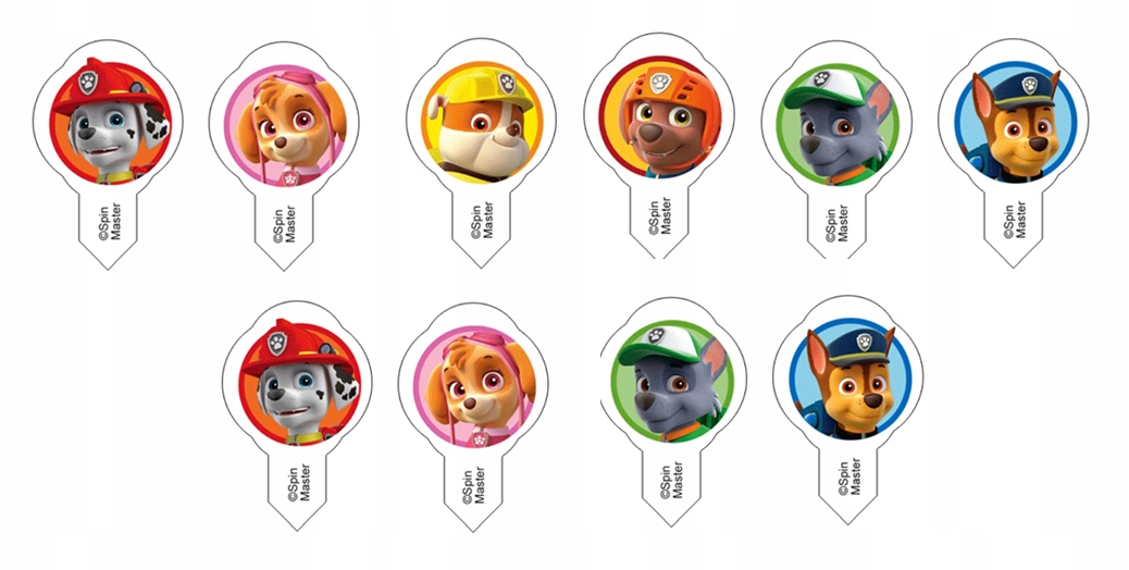 TOPPERY WAFLOWE MUFFINKI Opłatek PSI PATROL tort