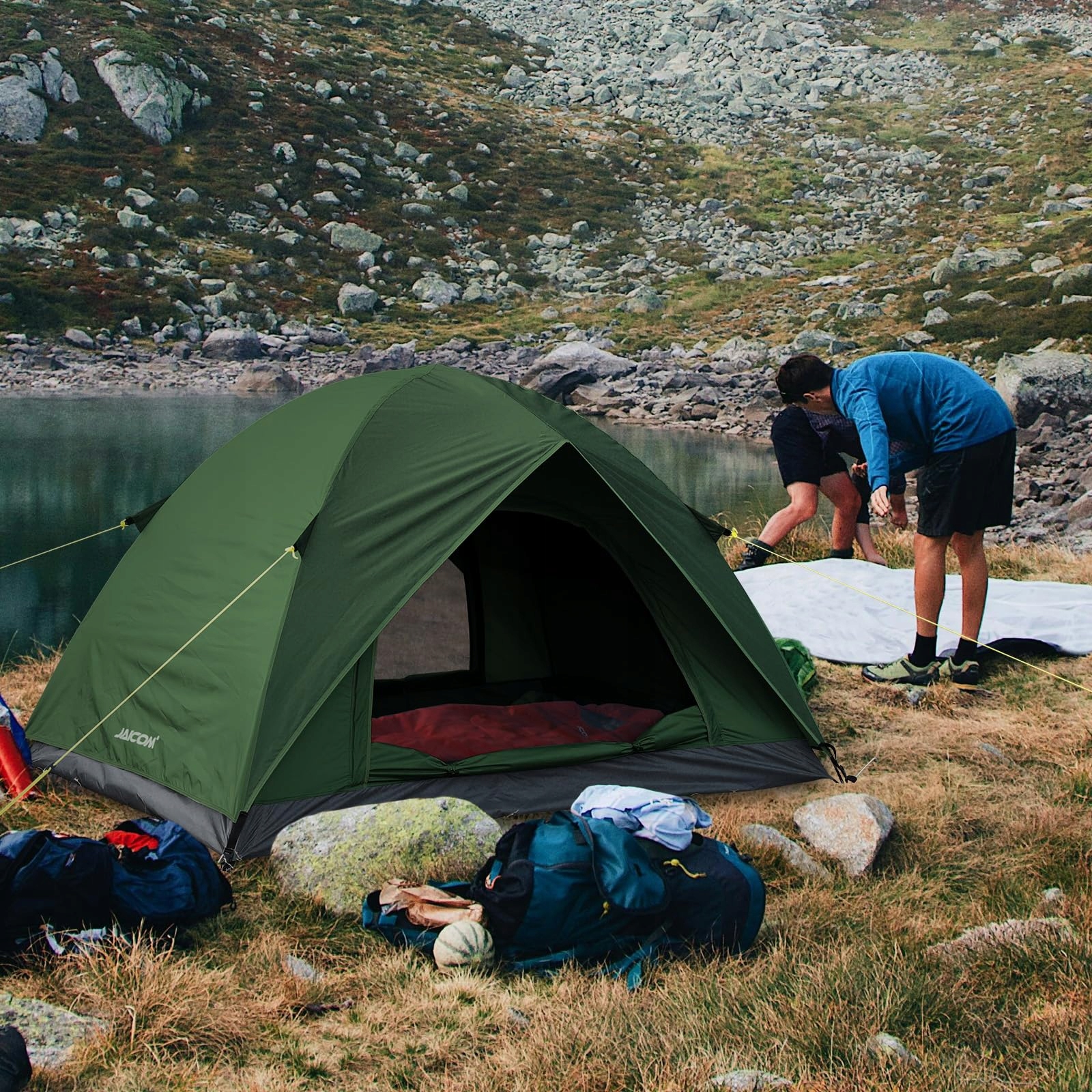 JAICOM Namiot Kempingowy Ultralekki 2 Osoby Wodoodporny Na Wędrówki Camping — miniatura 7