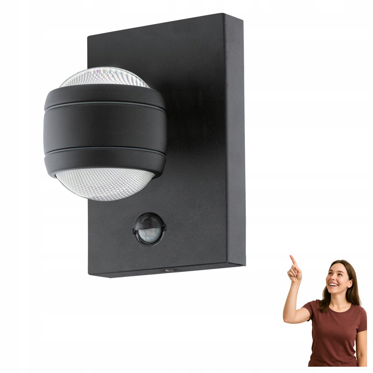 Vonkajšie Led nástenné svietidlo 2x3,7W so snímačom Sesimba 1 96021 Eglo