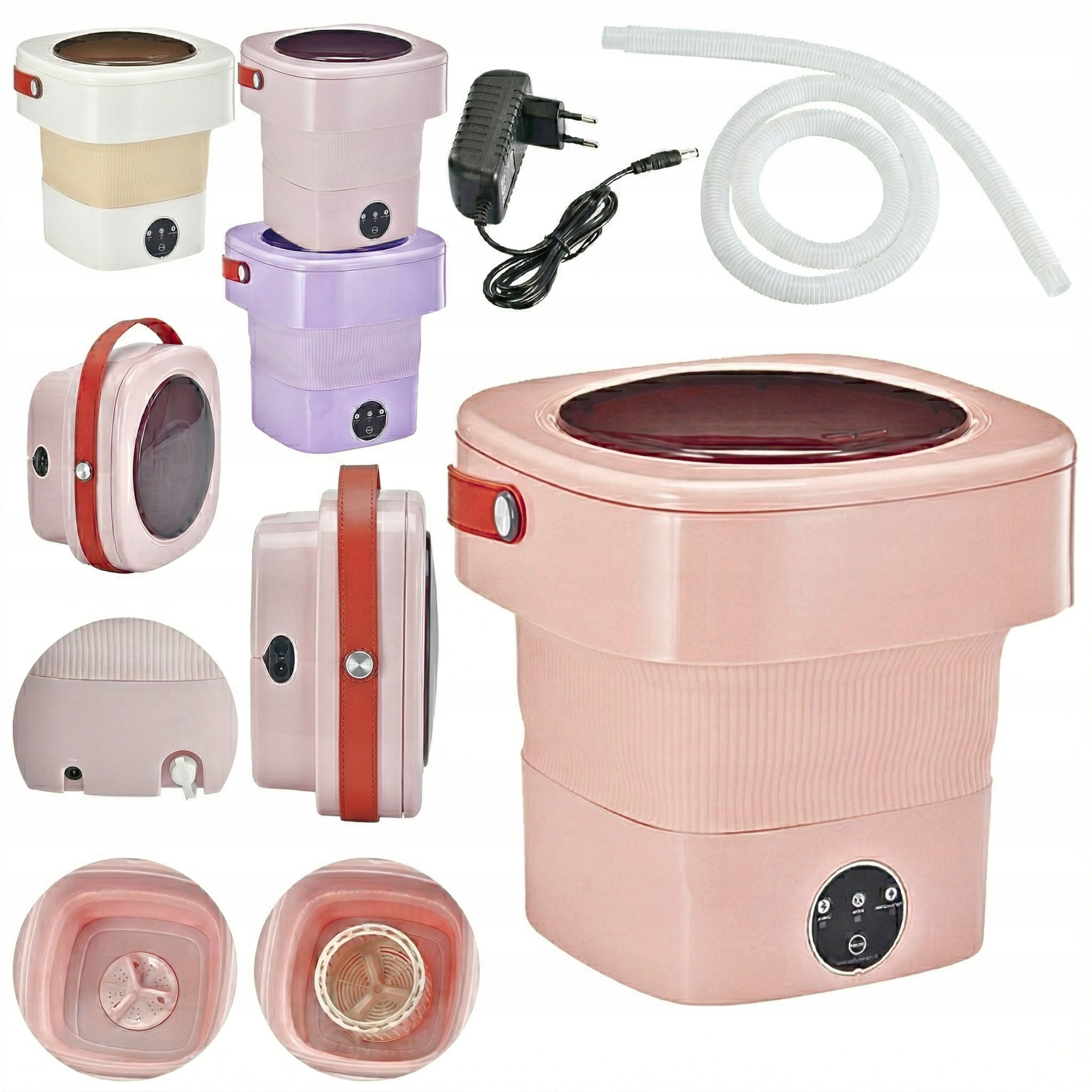 Pralka Przenośna Mini Składana Podróżna Automatyczna Turystyczna Wirowanie