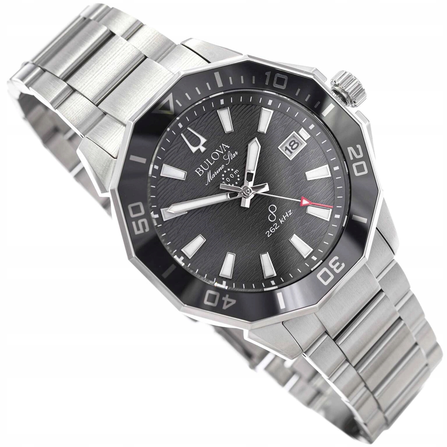 Pánské Hodinky Bulova 96B434 Marine Star Stříbrné Na Náramku Datumovka